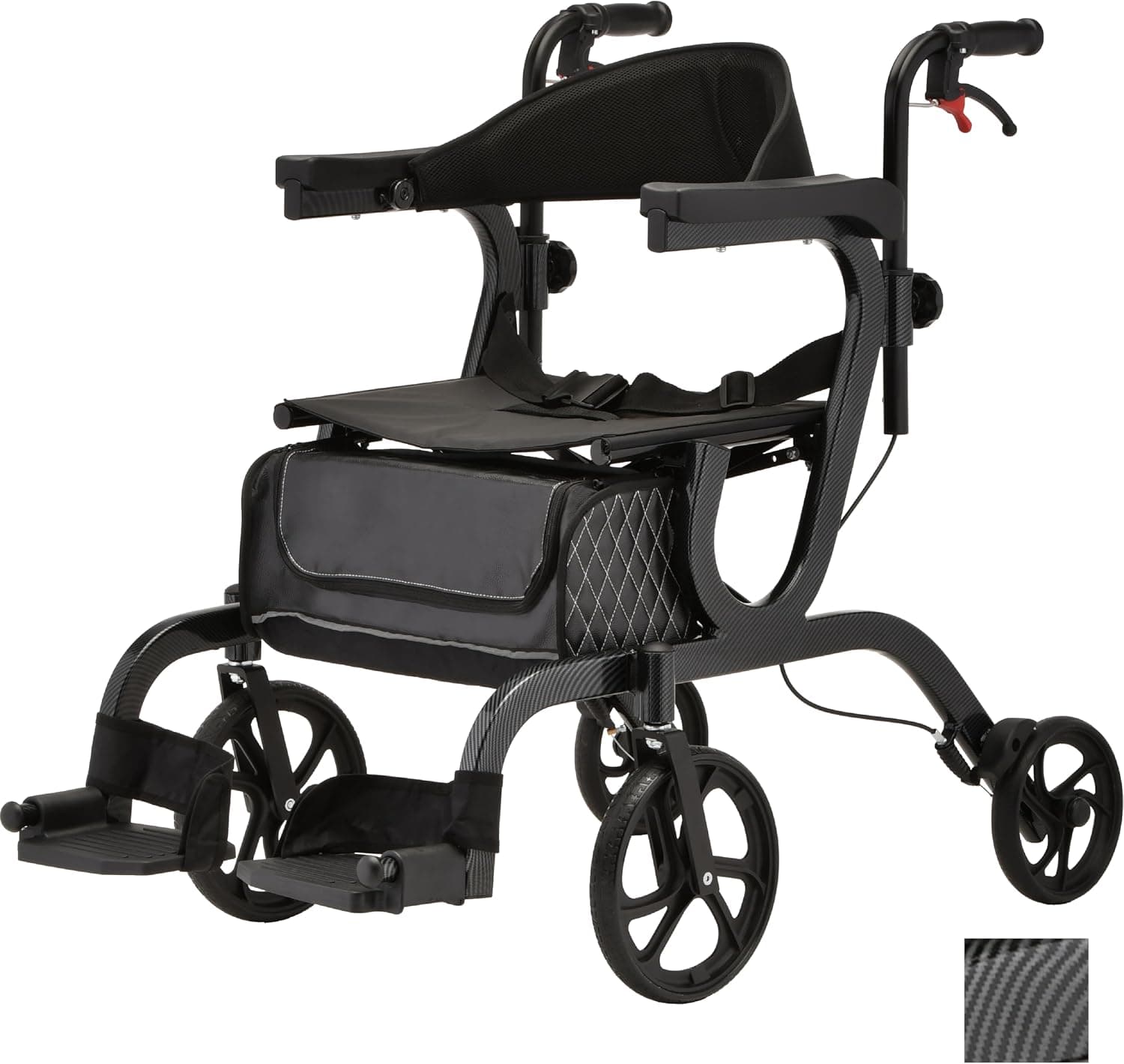 NOVA 2-in-1 Rollator Walker & Transport Chair